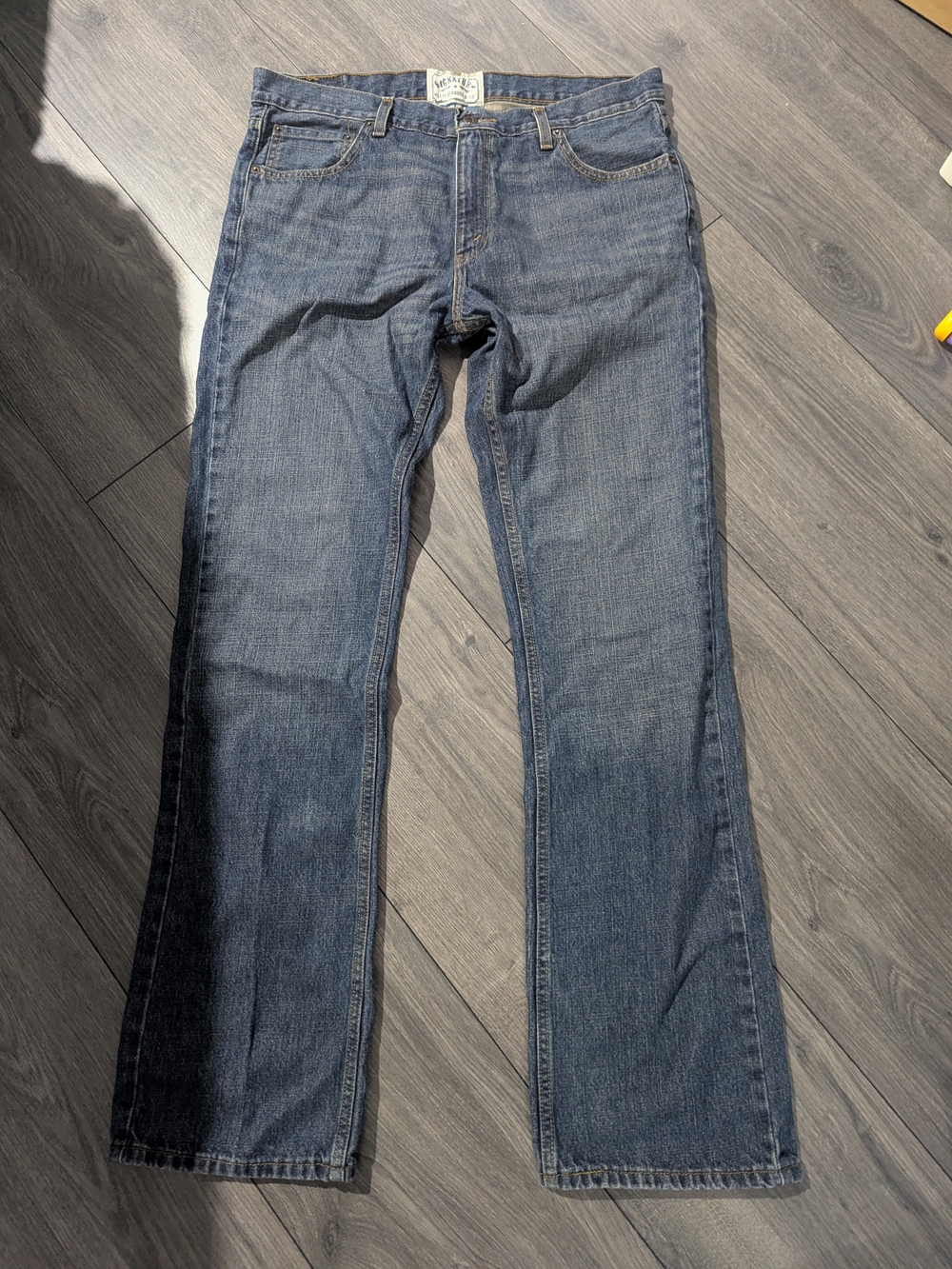 Signature by Levi Strauss Men's Dark Blue Bootcut Jeans
